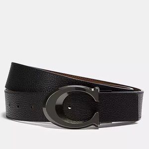 Men Coach Signature Cut To Size Reversible Belt